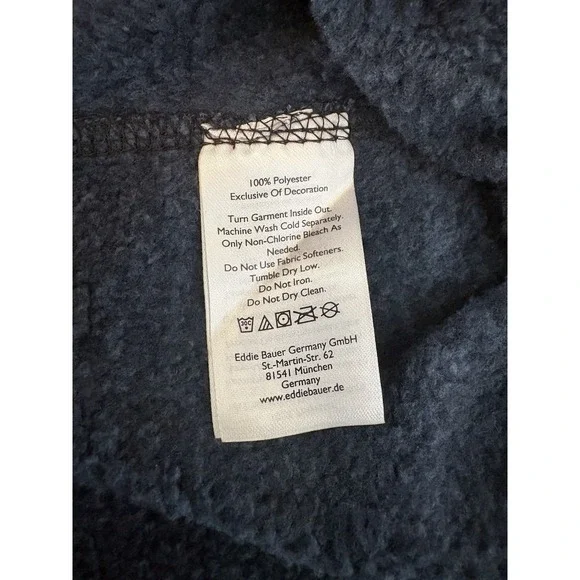 Eddie Bauer Men's Size 2XL Blue Pullover Sweater Quarter Zip Knit Sweatshirt - Picture 7 of 7